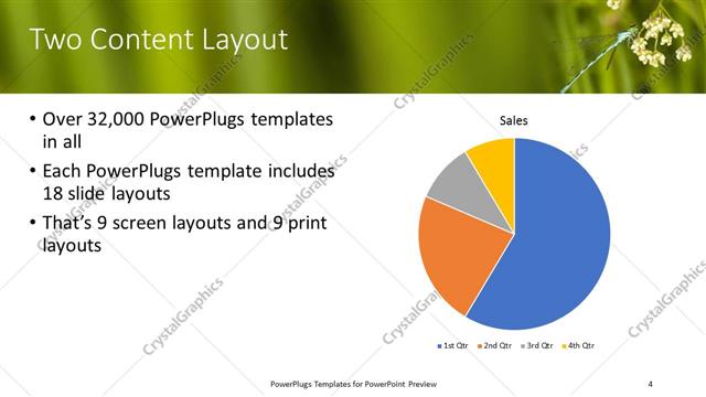 Two Content presentation slide layout