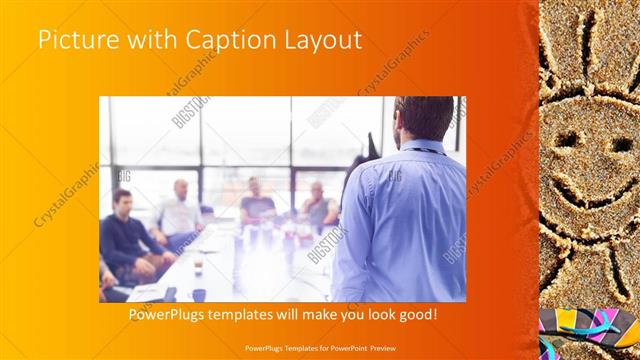 Picture with Caption presentation slide layout