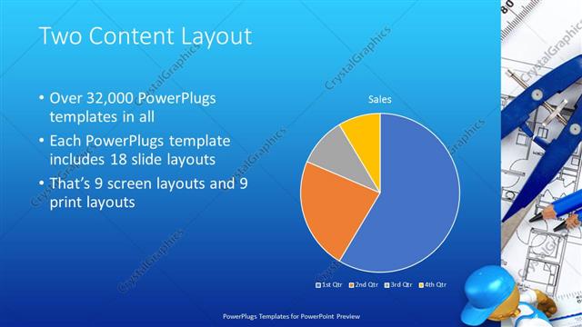 Two Content presentation slide layout