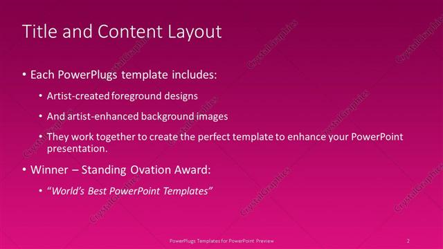 Title and Content presentation slide layout