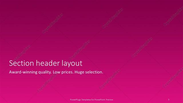 Section Header presentation slide layout