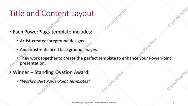 Title and Content presentation slide layout