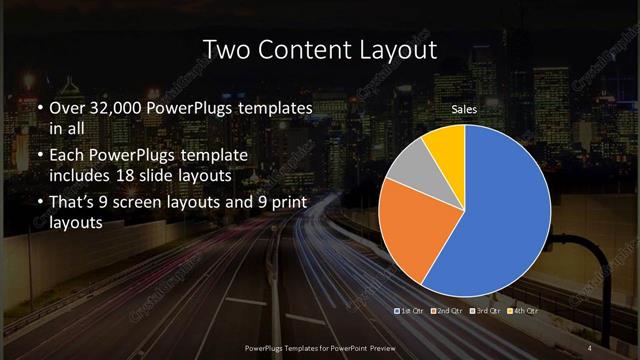 Two Content presentation slide layout