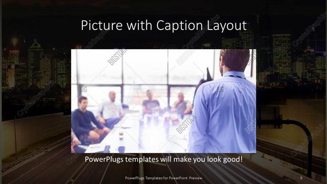 Picture with Caption presentation slide layout