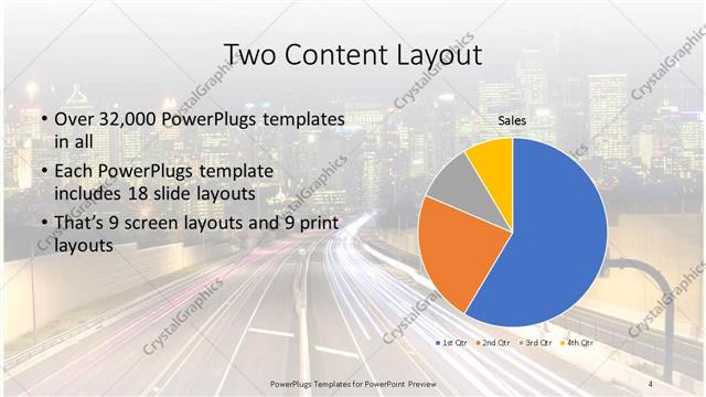 Two Content presentation slide layout