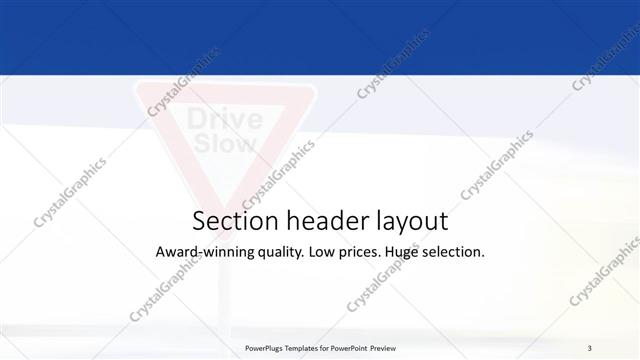 Section Header presentation slide layout
