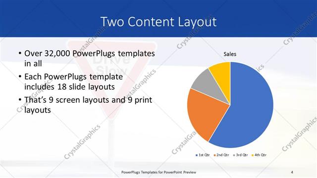 Two Content presentation slide layout