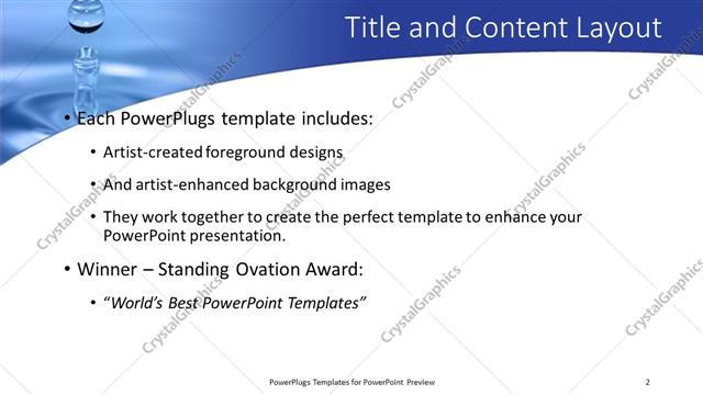 Title and Content presentation slide layout