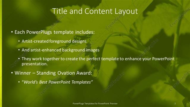 Title and Content presentation slide layout