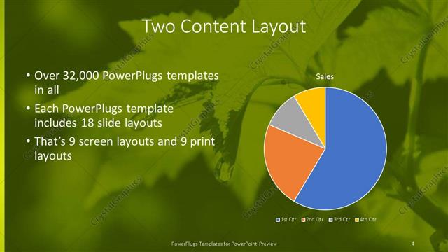 Two Content presentation slide layout