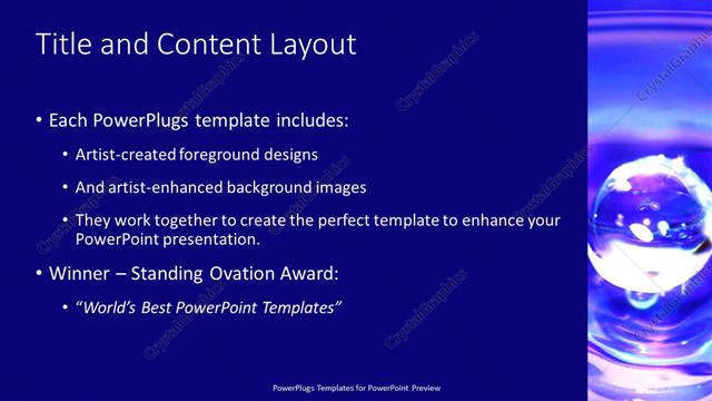 Title and Content presentation slide layout