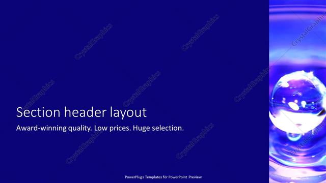 Section Header presentation slide layout