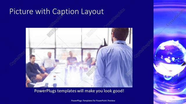 Picture with Caption presentation slide layout