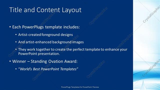 Title and Content presentation slide layout