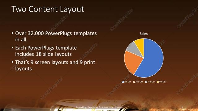 Two Content presentation slide layout