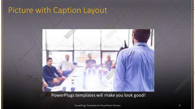 Picture with Caption presentation slide layout