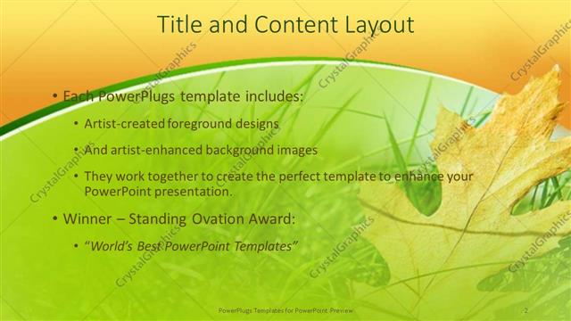 Title and Content presentation slide layout