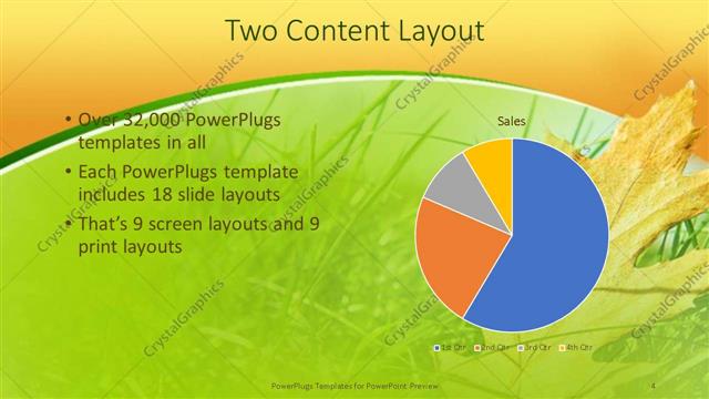 Two Content presentation slide layout