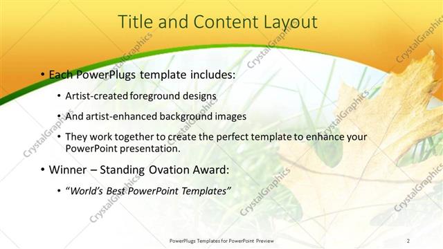 Title and Content presentation slide layout
