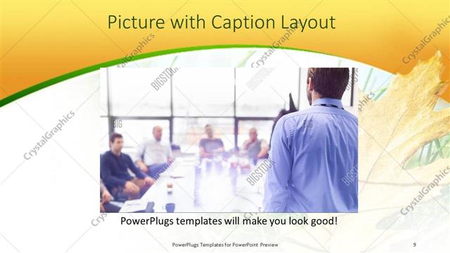 Picture with Caption presentation slide layout