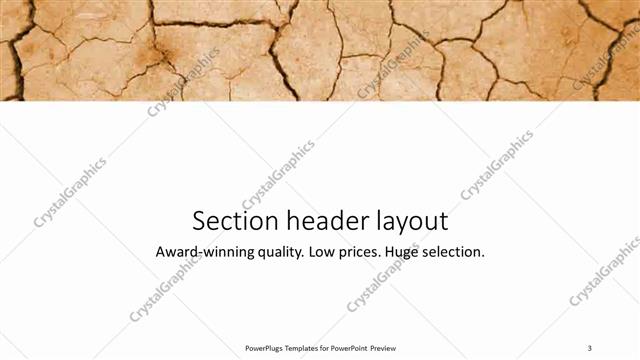 Section Header presentation slide layout