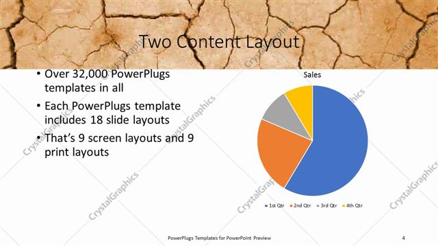 Two Content presentation slide layout