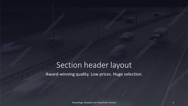 Section Header presentation slide layout