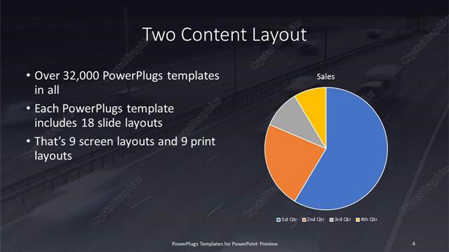 Two Content presentation slide layout