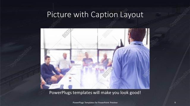 Picture with Caption presentation slide layout