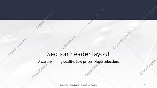 Section Header presentation slide layout