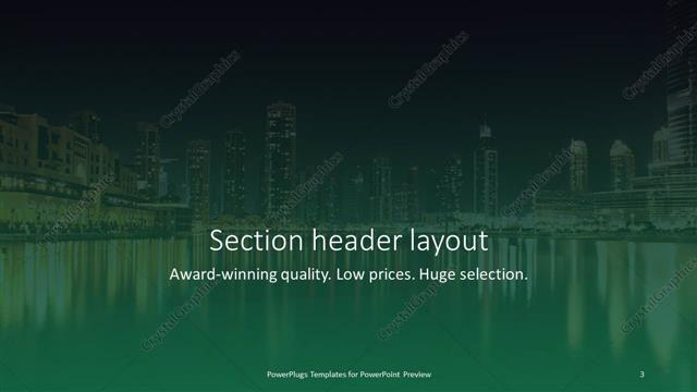 Section Header presentation slide layout