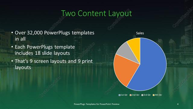 Two Content presentation slide layout