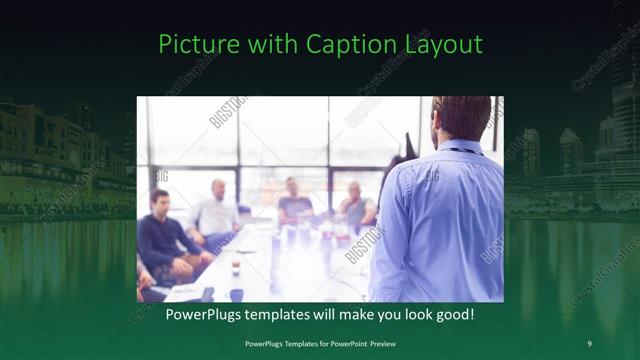 Picture with Caption presentation slide layout