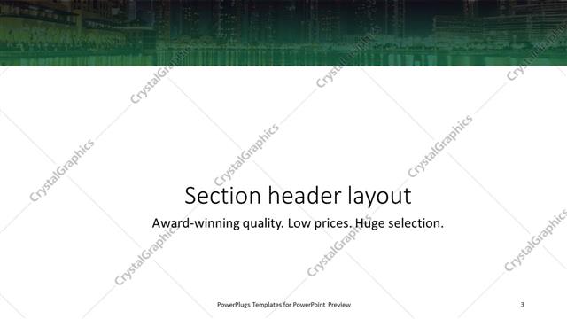 Section Header presentation slide layout