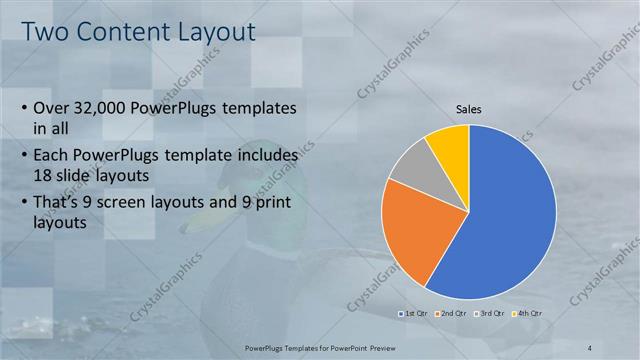 Two Content presentation slide layout