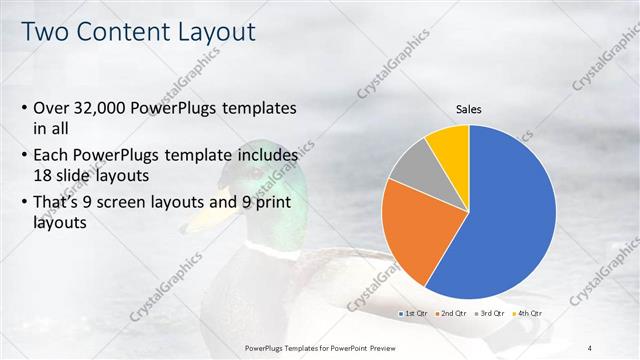 Two Content presentation slide layout