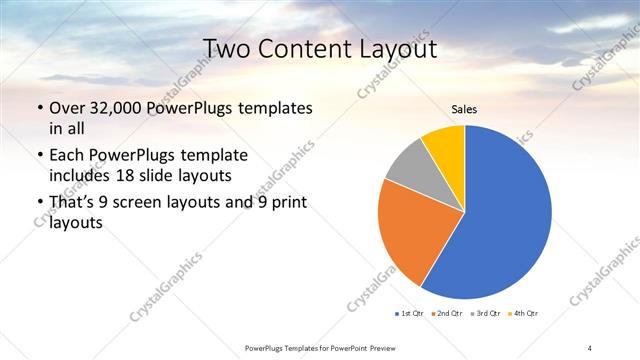 Two Content presentation slide layout