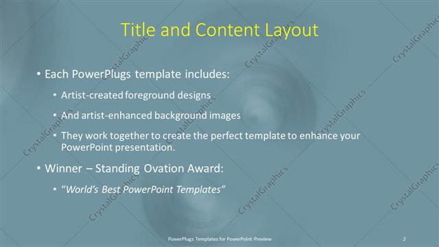 Title and Content presentation slide layout