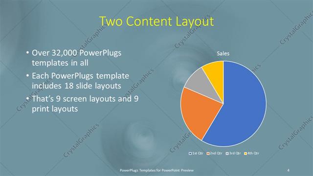 Two Content presentation slide layout