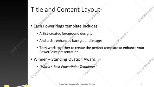 Title and Content presentation slide layout