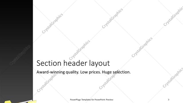 Section Header presentation slide layout