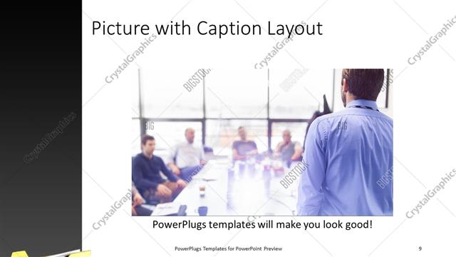 Picture with Caption presentation slide layout