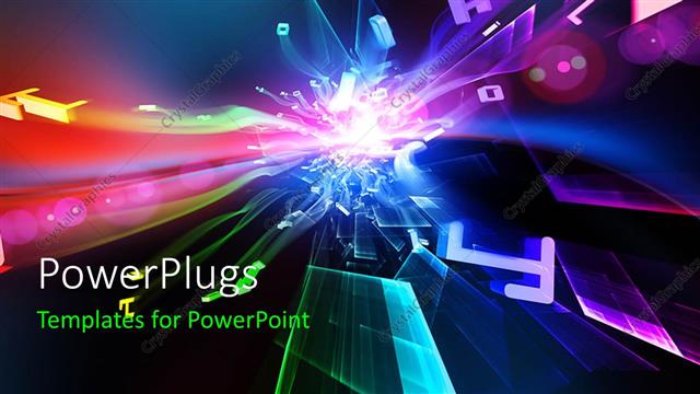  Presentation with dynamic - A colorful globe with a number of broken screens