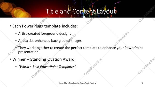 Title and Content presentation slide layout