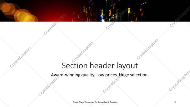 Section Header presentation slide layout