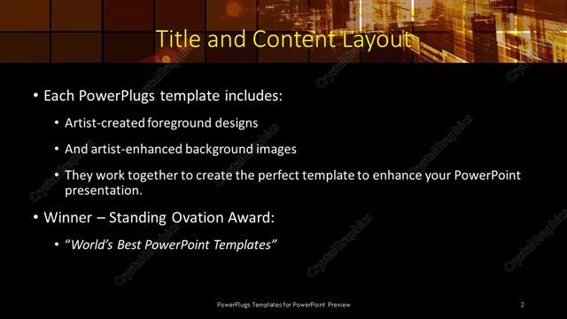 Title and Content presentation slide layout