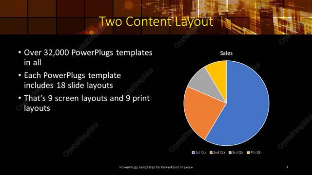 Two Content presentation slide layout