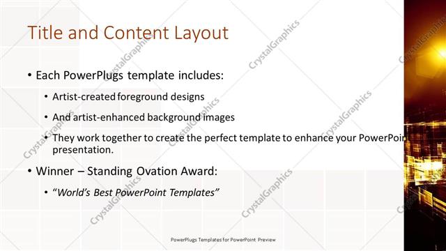 Title and Content presentation slide layout