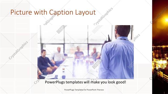 Picture with Caption presentation slide layout