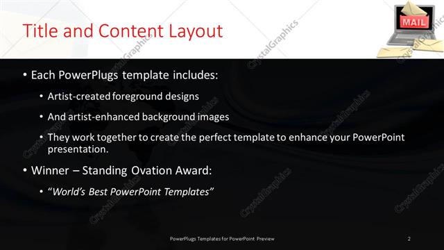 Title and Content presentation slide layout